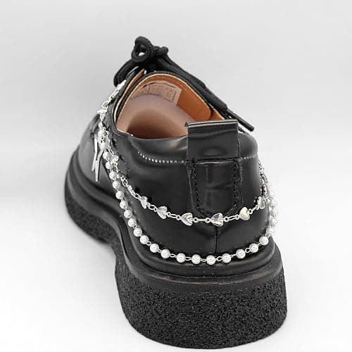 Gownsella 2 Stück Schuh Charms Kette – Punk Schuhschmuck für Sneaker & Boots, Schnürsenkel Anhänger mit Clip, DIY Zubehör thumbnail 5