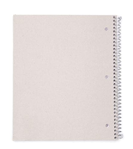 Mintra Office Durable Spiral Notebooks, 1 Subject, (White, College Ruled 3 pack), 100 Sheets, Poly Pocket, Moisture Resistant Cover, Strong Chipboard back, For School, Office, Business - White - College Ruled 3pk thumbnail 5