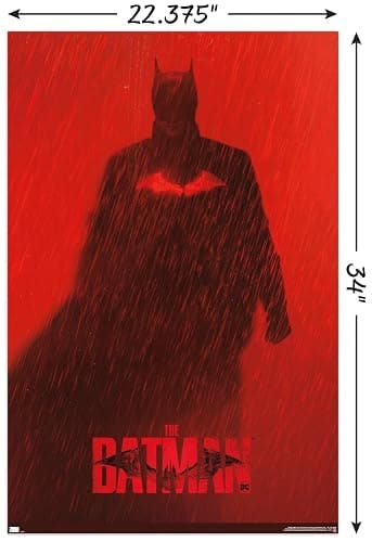 Trends International DC Comics Movie The Batman - Batman Teaser One Sheet Wall Poster, 22.375" x 34", Poster & Mount Bundle thumbnail 3