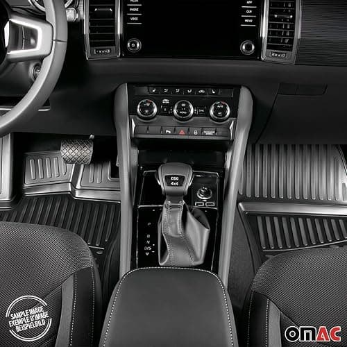 OMAC Gummimatten Fußmatten mit hohen Rand 3D kompatibel mit VW Up 2011-2020 TPE Automatten Schwarz 4X thumbnail 4