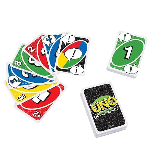 Mattel Games UNO House Rules Card Game for Kids, Adults, Families, Game Night & Parties, Players Can Make Up Rules thumbnail 4
