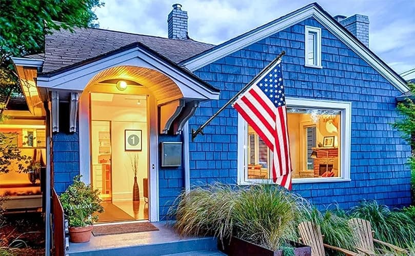 Barcetine Black Flag Poles for Outside House - 5ft Tangle Free Flag Pole for House,Heavy Duty Metal Flagpole,Outdoor Flagpoles Residential for Porch,Fence (Without Bracket) thumbnail 9