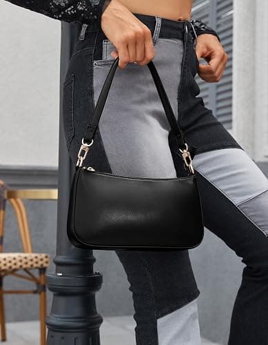 NIUEIMEE ZHOU Shoulder Bag for Women Retro Vegan Leather Classic Clutch Tote HandBag thumbnail 8