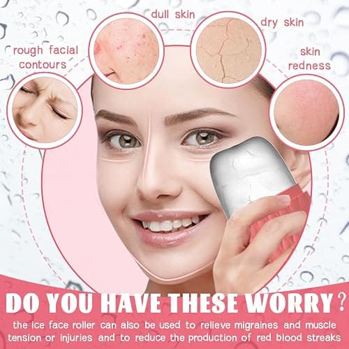 WishesMar Ice Roller for Face and Eyes Ice for Facial and Neck - Effectively Puffiness Relief, Self Skin Care, Sunburn Repair Massage Cube Skincare Beauty Tool for Shrink Pores thumbnail 2