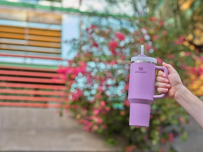 STANLEY Quencher H2.0 Tumbler with Handle and Straw 40 oz | Flowstate 3-Position Lid | Cup Holder Compatible for Travel | Insulated Stainless Steel Cup | BPA-Free | Lilac thumbnail 2