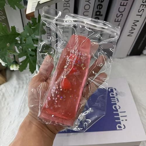 Toothpaste Squishy Toys, Slow Rising Fidget Toys Gifts for Adults, Red | Soft Toothpaste-Shaped with Fruit Decor, Calm Anxiety, Improve Focus, Easy to Clean, Halloween Gifts for Office Home Travel thumbnail 2