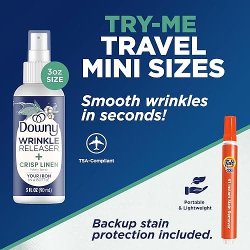 Downy Wrinkle Release Spray Bundle w/Bonus Tide Pen Sample - 3 Pack thumbnail 5
