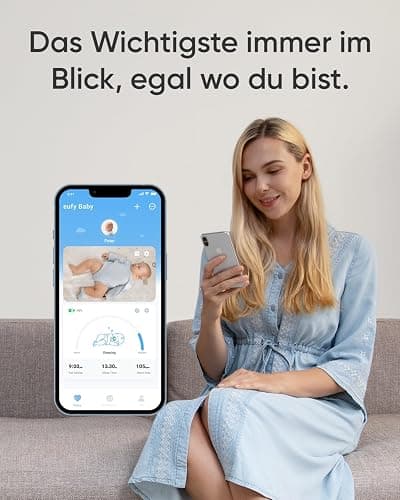 eufy Baby S340 Smart Sock Babyphone, 2,4 GHz WLAN, Schwenk- & Neigefunktion, Ohne Monatliche Gebühren thumbnail 6