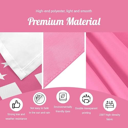 Custom Pink America Flag 3x5 Ft Personalized Flags with Photo Custom Funny Tapestry Poster for Indoor Outdoor Decor Gift for Family Friends College Students thumbnail 6