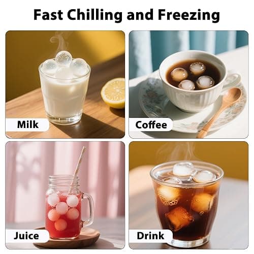 Ice Cube Tray, Ice Trays for Freezer, Ice Cube Tray with Lid Making 1in X 111 PCS Ice Ball Chilling Whiskey Cocktail & Coffee(3Pack Blue Round Ice Trays & Ice Cube Box & Scoop) thumbnail 7