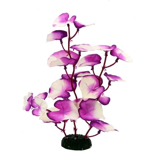 DVHEY Silk Aquarium Plants for Betta Fish Tank, Purple-White, 8 Inch | 2 Pcs, Aquatic Water Grass Decoration, Small thumbnail 3
