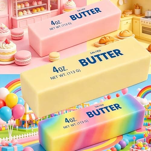 Butter Stick Fidget Toy, Slow Rebound Cute Butter Squeeze Stress Balls,Slow Rising Portable Squishy for Adults Anxiety & Stress Relief, Sensory Gifts for Office, Home thumbnail 5