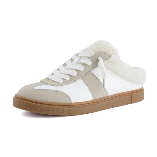 CUSHIONAIRE Blade Women’s Slip On Sneaker Mule – Faux Leather & Suede Backless Sneaker with Memory Foam & Cozy Lining thumbnail 9