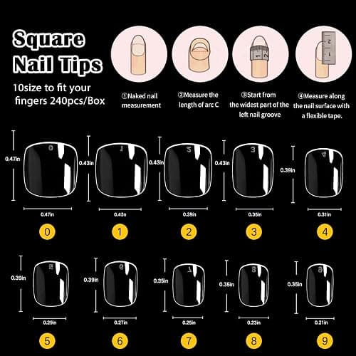 krofaue Short Kids Clear False Nails - 240Pcs Press on Nails for Little Girls Full Cover Children Fake Nails Fingernail Decoration 10 Sizes Soft Gel Nail Tips for Kids thumbnail 2