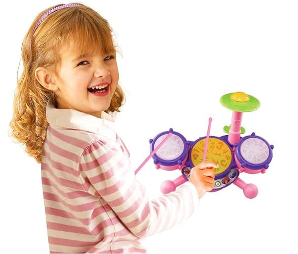 VTech KidiBeats Drum Set, Pink - Pink - Standard Packaging thumbnail 3