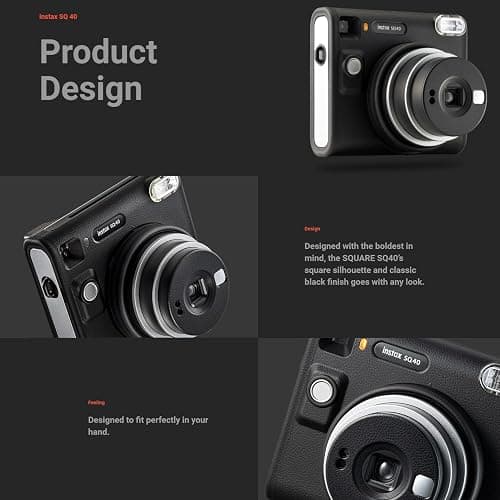 Fujifilm Instax Square SQ40 Instant Camera Black + 20 Instax Film Prints + More thumbnail 4