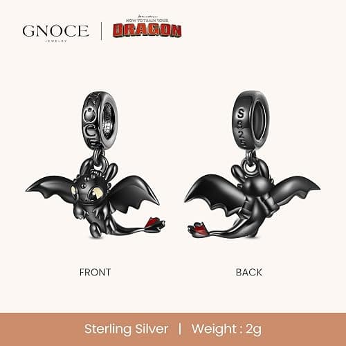 GNOCE X How to Train Your Dragon S925 Silver Pendant Dangle Charms thumbnail 2