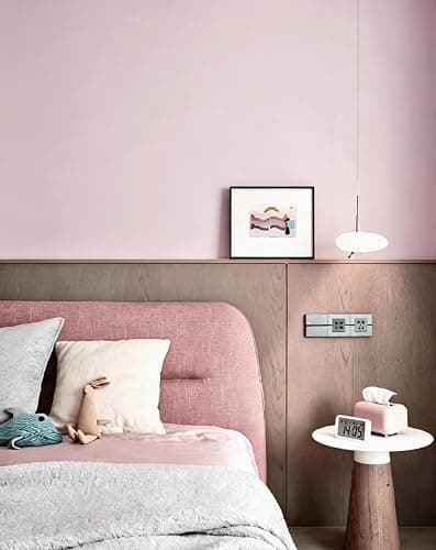 HeloHo Solid Light Pink Wallpaper Matte Textured Peel and Stick Wallpaper 118"X15.7" Modern Self Adhesive Removable Wall Paper Waterproof Contact Paper for Living Room Bedroom Decor thumbnail 2
