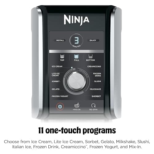 Ninja CREAMi Deluxe Ice Cream Maker, Treats and Frozen Desserts, Sorbet, Milkshakes, Yogurt and More, 11-in-1 Programs, XL Capacity, Includes Two 24-oz Family-Size Tubs, Silver, NC501 thumbnail 14