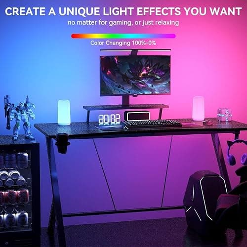Touch Bedside Table LED Lamp, [Sleek Design & RGB Mode] Multi-Color Dimmable with Warm White Lights, Birthday Gifts for Women Mom, Smart Nightstand Small Lamp for Bedroom Living Room Home Decor thumbnail 7