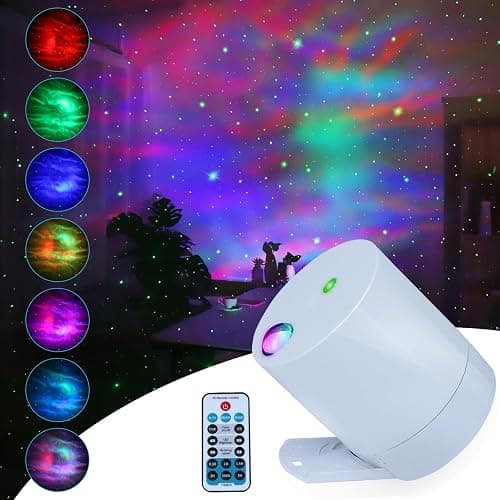 CAIYUE Star Projector Galaxy Projector, Exquisite Nebula Night Light Projector, Ocean Wave Galaxy Light with Remote Control,with Adjustable Speed and Brightness, Adults, Bedroom,Party thumbnail 2