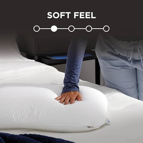 Tempur-Pedic Memory Foam Symphony Pillow Luxury Soft Feel, Standard, White thumbnail 8
