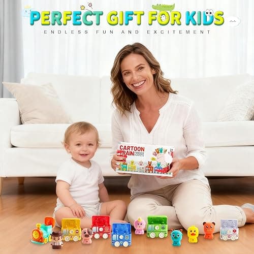 Learning Toy for Toddlers 2 3 4 5 Years Old, Matching & Sorting Montessori Learning Farm Train with 5 Finger Puppets, Locks & Keys Counting & Sorting Trains Set, Preschool Toy Boy Girls Birthday Gifts thumbnail 9