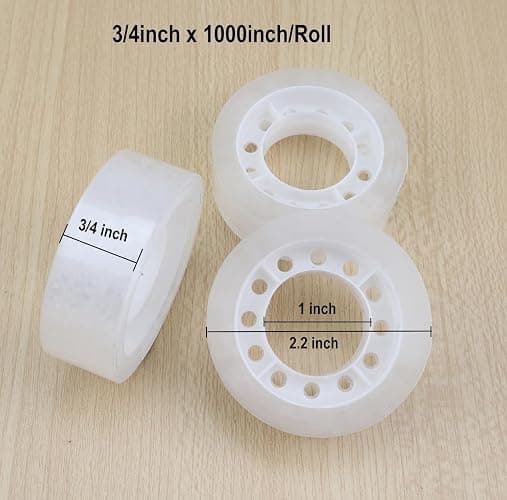 Aacehlh Desktop Tape Dispenser,1 Pack Pink Tape Dispensers with 12Rolls Transparent Tape, for Packaging in Office,Restaurant, Flower Shop,Cake Shop (Pink) thumbnail 5