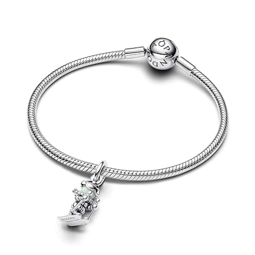PANDORA Moments Skifahrer Charm-Anhänger aus Sterling Silber mit Zirkonia, Kompatibel Moments und ME Armbänder, 793514C01 thumbnail 3