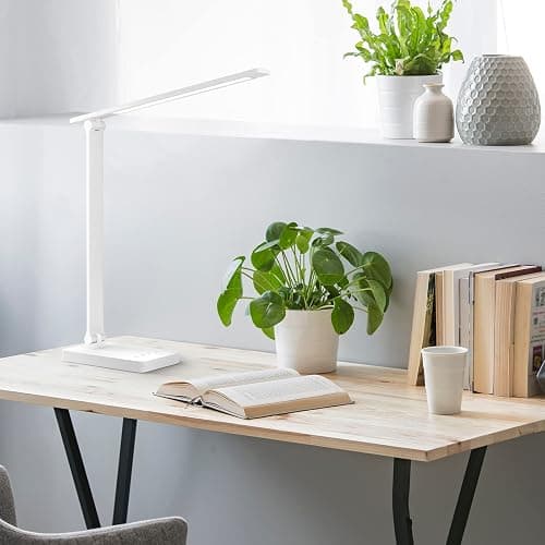 Lepro LED Desk Lamp 9.5W 800lm, Metal Desk Light for Home Office, White | 5 Colors 5 Brightness, Dimmable Task Light, Eye Caring, Home Office Desktop Lamp for Reading, Crafting, Sewing, Puzzle, Nail thumbnail 7