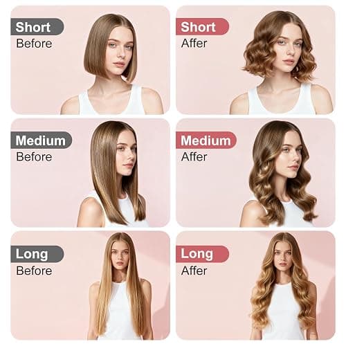 1.25 Inch Curling Iron Wand for Long Hair, Ceramic Barrel Hair Curler with Clamp for Loose Curls, Professional Large Curling Wand with Adjustable Temperature, Dual Voltage thumbnail 7