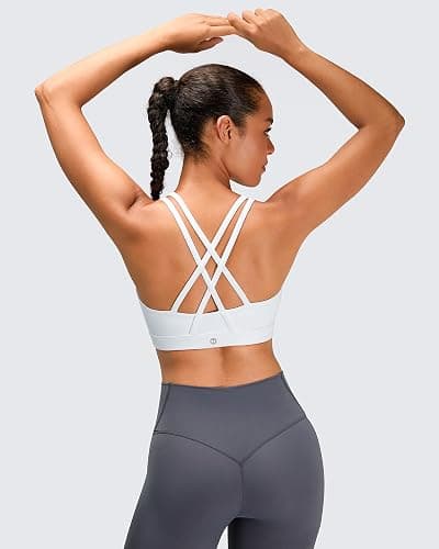 Sports Bras for Women, Criss-Cross Back Padded Medium Support Sports Bra Strappy Medium Impact Workout Yoga Bra thumbnail 3