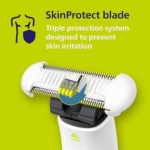 Philips Norelco OneBlade Intimate, Designed For Pubic Grooming, Trim & Shave With Extra Skin Protection, Model QP1924/70 thumbnail 3