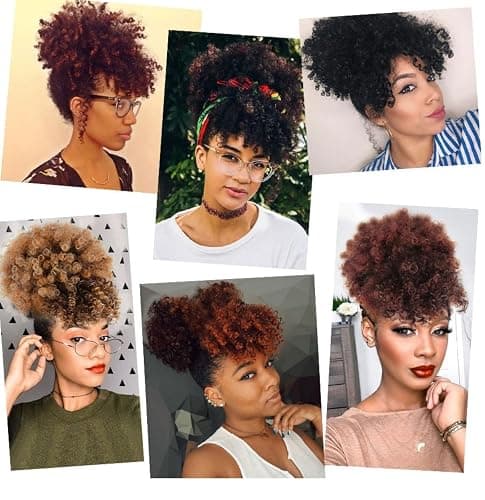 2 Pcs Adjust Satin Hair Tie, Satin Scrunchies for Women Girls, Adjustable Hair Ties for 4c Girlie Thick Curly Natural Hair, No Damage Hair Accessories for Afro Puff Loc Ponytails (black) thumbnail 6