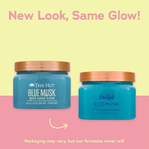Tree Hut Blue Musk Shea Sugar Scrub, Exfoliating, Hydrating & Moisturizing Body Scrub with Shea Butter & Nourishing Essential Oils, Smooth & Soften Skin, 18 oz (Pack of 2) thumbnail 2