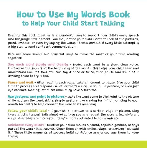 My Words Book: Easy First Words Toddlers Can Actually Say! Written by a Speech Therapist | Speech Development Board Book for Kids Ages 1-4. thumbnail 2