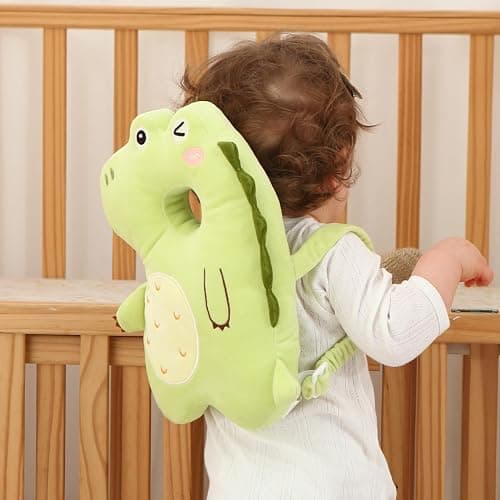 HGTC Baby Head Protector Backpack -Soft & Lightweight Pads - Prevents Bebes Backward Fall Dinosaur thumbnail 2