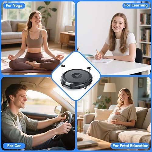 Gueray Portable CD Player with Earphones,CD Discman for Car Home with Anti-Skip Shockproof Protection,Personal Discman CD Music Player with LCD Display Support PROG Memory Function thumbnail 7