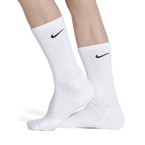 Nike Kids' Everyday Cushion Crew Socks (6 Pairs), White/Black, Small thumbnail 3