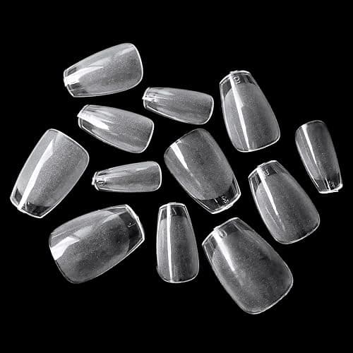 LoveOurHome 600pc Extra Short Coffin Fake Nail Soft Gel Nail Tips Clear Press on Nails Short Full Cover Clear False Nails XS Artificial Fingernails for Women Girls Kids Acrylic Nail Extension thumbnail 5