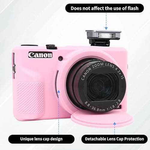 Rieibi Silicone Case for Canon G7X Mark III Case, G7X Mark III Accessories with 2 pcs sreen Protectors,Detachable Lens Cover for Canon G7X Mark III Cover thumbnail 3