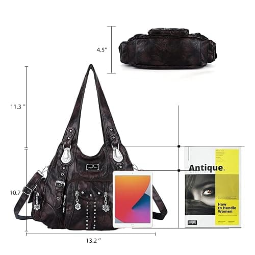 Angel Kiss Purses for Women Soft PU Leather Large Hobo Bags for Women Shoulder Bag thumbnail 3