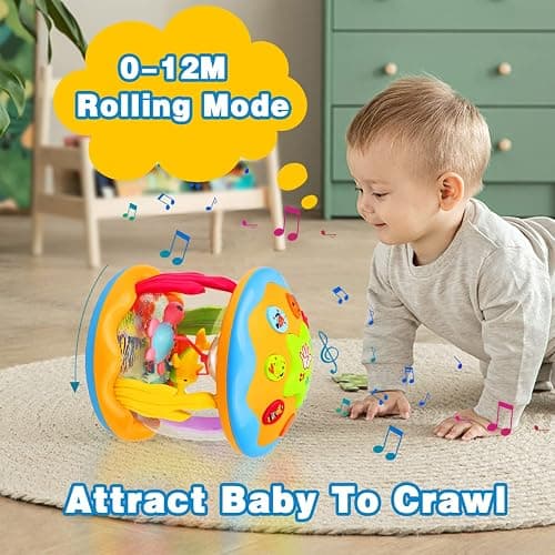 Aboosam Baby Toys 6 to 12 Months - Musical Learning Infant Toys 12-18 Months - Babies Ocean Rotating Light Up Toy for Toddlers 1 2 3+ Years Old Boys Girls Baby Gifts thumbnail 3