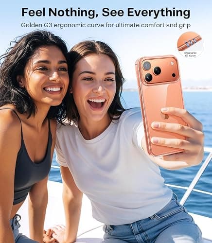 TORRAS for iPhone 17 Pro Max Case Crystal Clear, [Anti-Yellowing][Military-Grade Protection], Ultra Slim Transparent Anti-Scratch Back, Soft Bumper, Non-Slip 17 Pro Max Phone Case, Clear 6.9" thumbnail 7