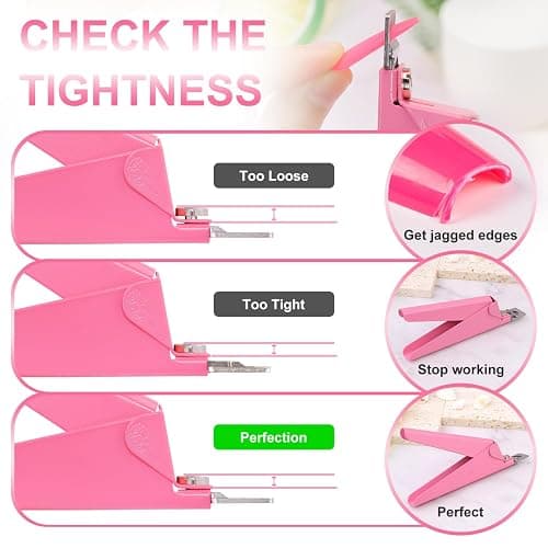 Light Pink Metal Premium Nail Clippers with Magnets Sizers for Acrylic Nails, False Nail Cutters for Nail Tips Fake Nail Trimmer Manicure Pedicure Sharp Clip Nail Tool Supplies For Salon Beauty thumbnail 5