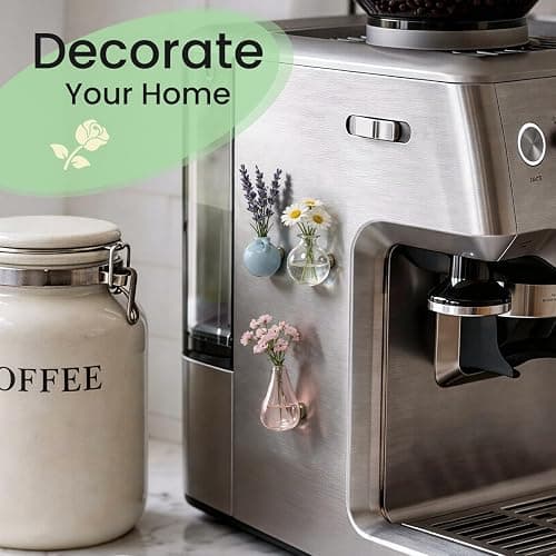8 Pcs Cute Mini Vase Magnets for Fridge, Funny Plant Decorative Magnets | Tiny Ceramic Vase Refrigerator Magnets with Faux Flowers, for Fridge, Kitchen, Locker & Office Decor Gift thumbnail 7