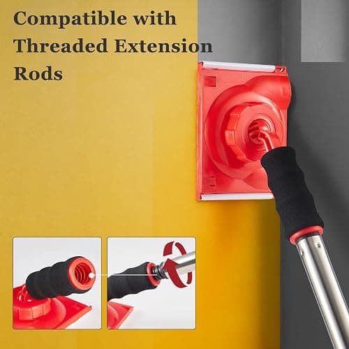 GRSL43 Paint Edger Trimmer with 2 Replacement Pads | Improved Guide Wheels | Edge Painting Tool for Walls, Ceilings, Corners & Trims | Paint Pad Applicator, Edge Trimmer & Paint Edger Tool thumbnail 4