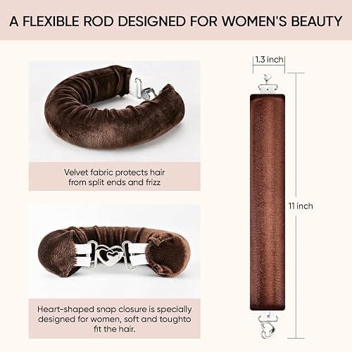 Togayu Heatless Curls Overnight Hair Care Set - Jumbo Velvet Hair Curlers | No Heat Hair Rollers for Women, Comfortable Sleep-In Hair Rollers with Satin Scarf, No Heat Damage Curling Rods for All Hair thumbnail 2