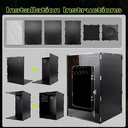 25 Gallon Reptile Tank Enclosure,16x16x24 Reptile Terrarium Acrylic Front Opening with Metal Translucent Mesh Top for Crested Gecko Lizards, Snakes, Chameleon thumbnail 6