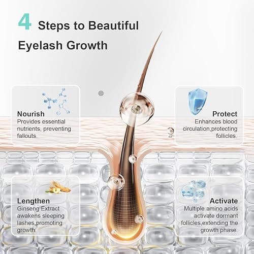 Lash Serum, Promotes Longer-Looking Lashes & Brows, Lash Enhancing Serum With Natural Formula Vegan & Cruelty thumbnail 3